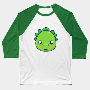 baby green dino head Baseball T-Shirt